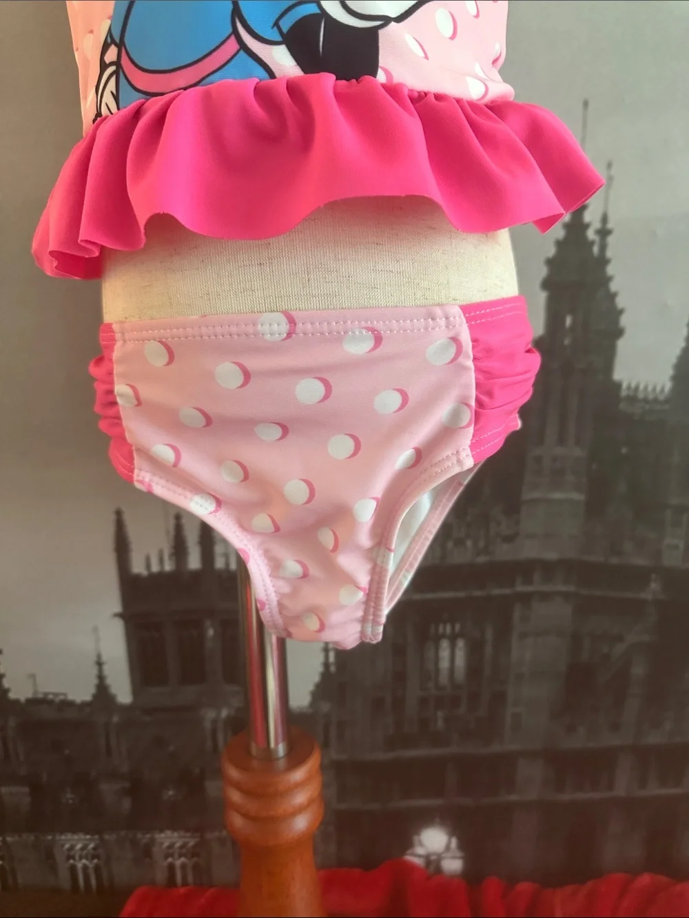 Disney Pink Minnie Mouse Girls Two-Piece Swim Set